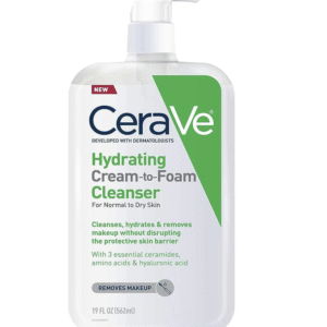 CERAVE - Limpiador facial Hidratante Crema a Espuma x 19 OZ 562 ML