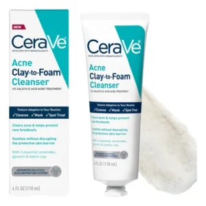 CERAVE - Limpiador facial Arcilla Espuma x 4 OZ 118 ML